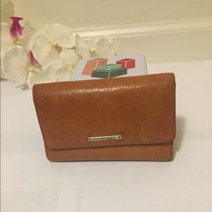 Fossil wristlet. Camel color.  Genuine leather